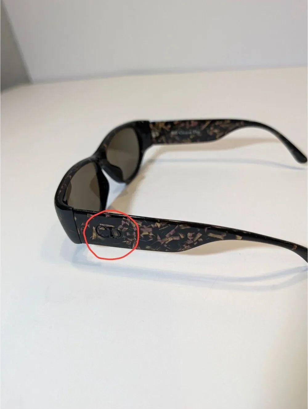 Christian Dior Vintage Black and Gold Tortoise Sunglasses